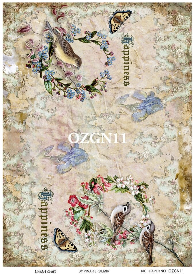 LİNEART PİRİNÇ DEKOPAJ OZGN11