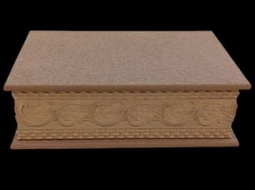 DİKDÖRTGEN OYMALI KUTU APLIK15 20X30X9CM