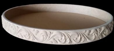 YUVARLAK TEPSİ APLIK 36 OYMALI 32X3,5CM