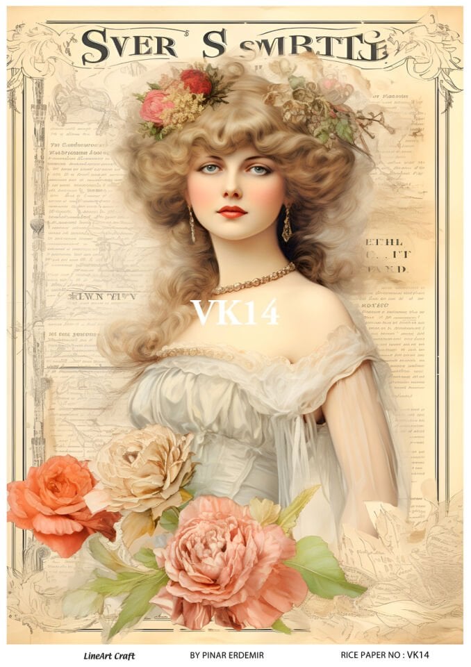 LİNEART PİRİNÇ DEKOPAJ VK14