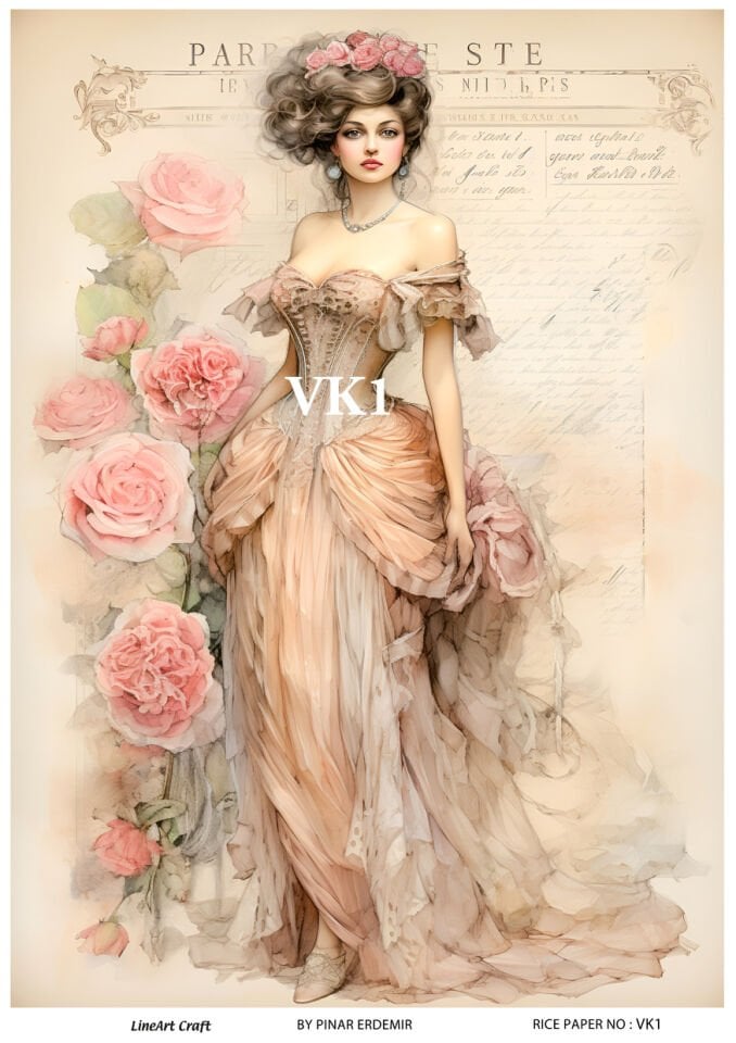 LİNEART PİRİNÇ DEKOPAJ VK1