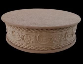 PAPATYA DESENLİ YUVARLAK ORTA BOY KUTU 11 32X9 CM