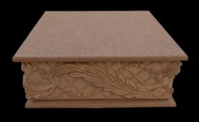 KARE KUTU AHŞAP APLIK 23X23X9CM APLIK 28