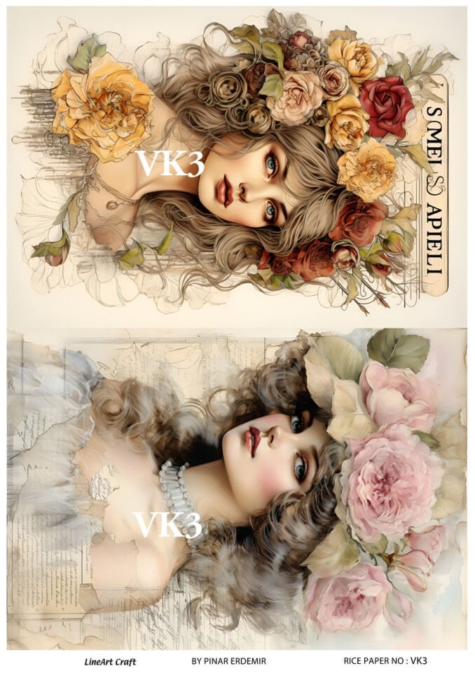 LİNEART PİRİNÇ DEKOPAJ VK3