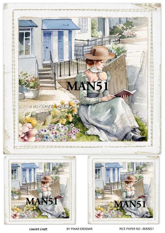 LİNEART PİRİNÇ DEKOPAJ MAN51