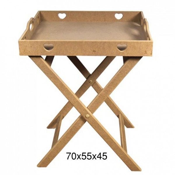 T 732 KALPLİ ÇAPRAZ AYAKLI TEPSİ 70X55X45CM