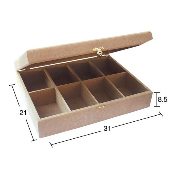 KU 243 8 BÖLMELİ DİKİŞ KUTU 31X21X8,5CM