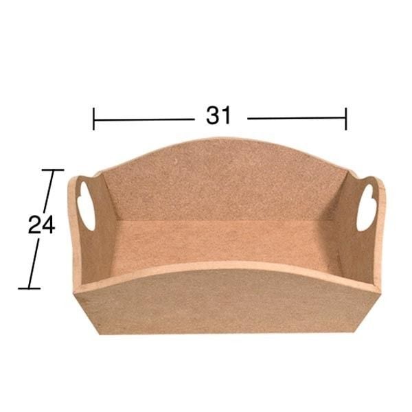 E 329 KALPLİ EKMEKLİK 24*31CM AHŞAP