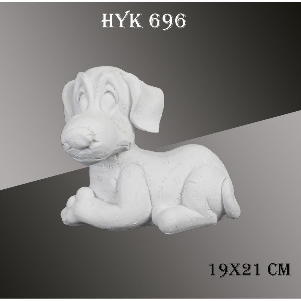 HYK696 - YATAN DESENLİ KÖPEK 19X21 CM