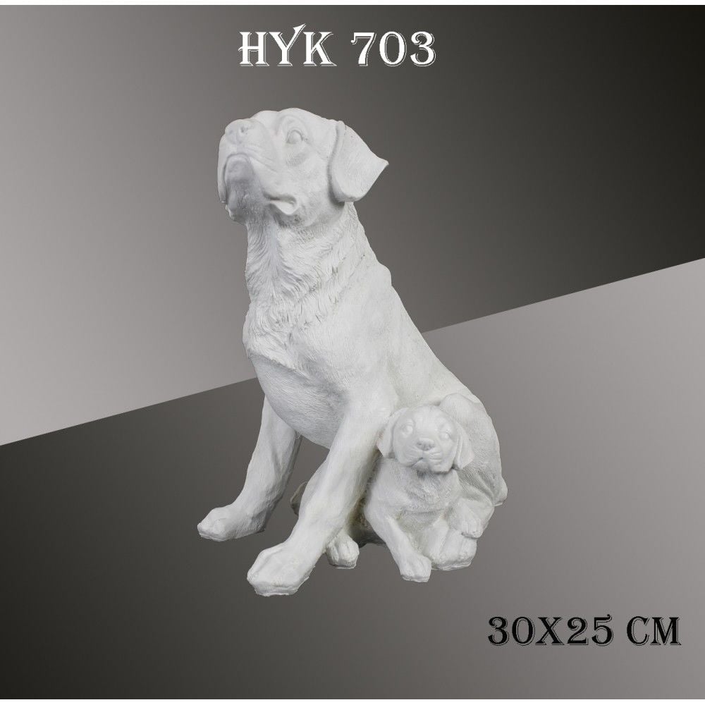 HYK695 - OTURAN DESENLİ KÖPEK 25X12 CM