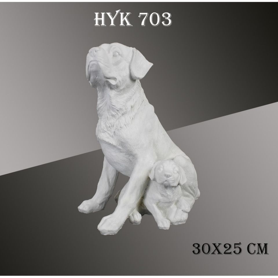 HYK695 - OTURAN DESENLİ KÖPEK 25X12 CM