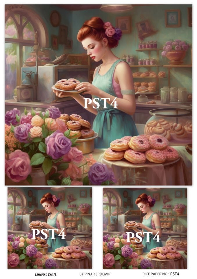 LİNEART PİRİNÇ DEKOPAJ PST4