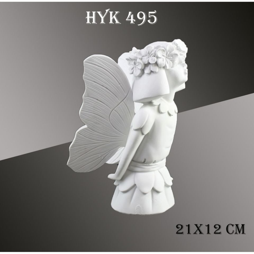 HYK495 - KÜÇÜK MELEK KIZ BİBLO  21X12 CM