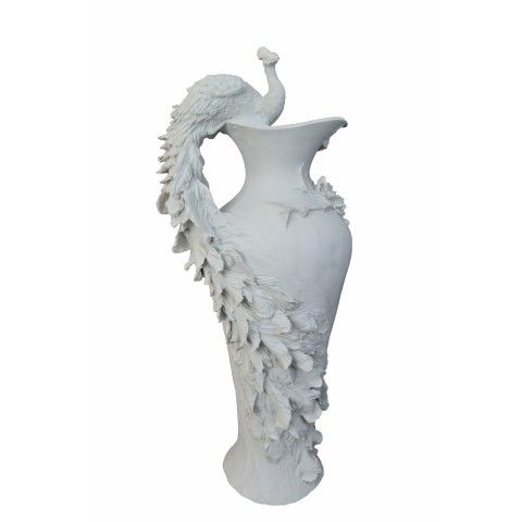 HYK951 - TAVUS KUŞLU BÜYÜK VAZO  Ham Polyester