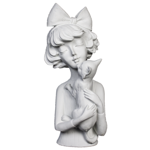 HYK526 - KEDİLİ KIZ 32X12 CM