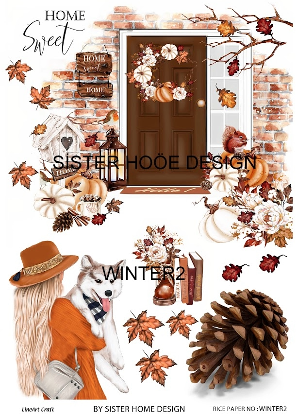 LİNEART PİRİNÇ DEKOPAJ WINTER2