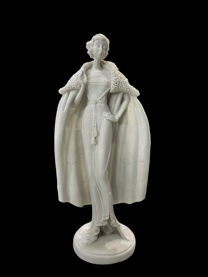 KÜRK MANTOLU KADIN 27.5 x 14 cm  Ham Polyester