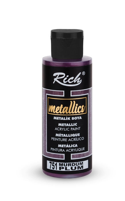 RİCH MULTİ SURFACE  Metalik 120ML -MÜRDÜM(751)