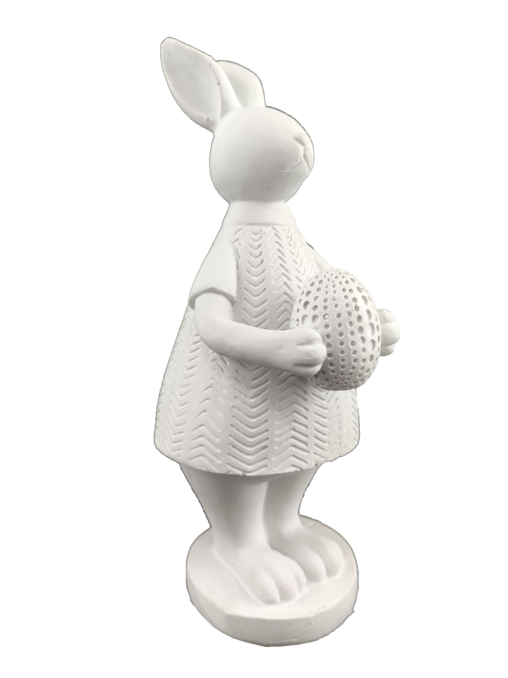 HYK275 - YUMURTA TUTAN  KIZ TAVŞAN 25X7 CM Polyester