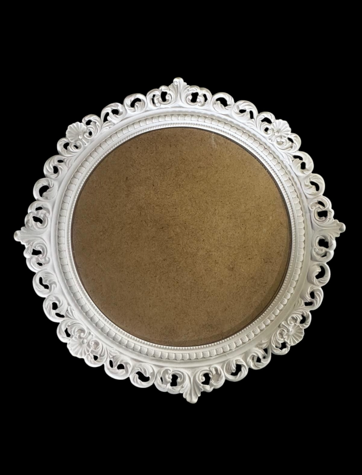 AHŞAP POLYESTER SUNUMLUK YUVARLAK DESENLİ 26CM