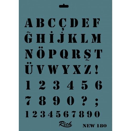RİCH STENCIL ŞABLON 25X35 180