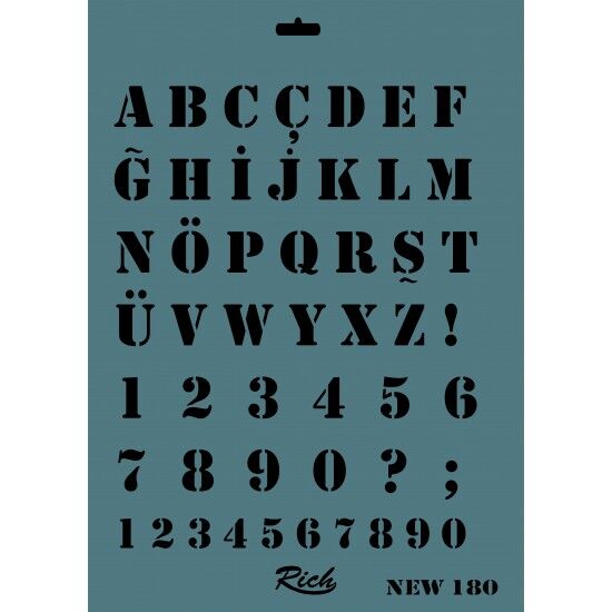 RİCH STENCIL ŞABLON 25X35 180