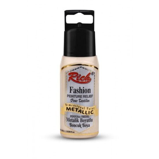 BOYUTLU BONCUK BOYA 60ML METALİK - İNCİ BEYAZI