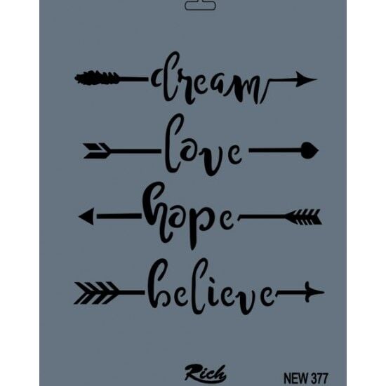 RİCH STENCIL ŞABLON 25X35 377