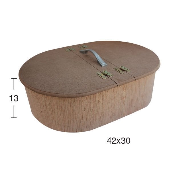 AHŞAP KU 364 OVAL KONTRA DİKİŞ KUTU