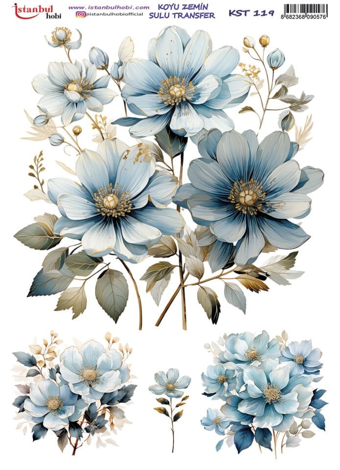 İSTANBUL HOBİ KOYU ZEMİN SULU TRANSFER (25x35 ) KST 119