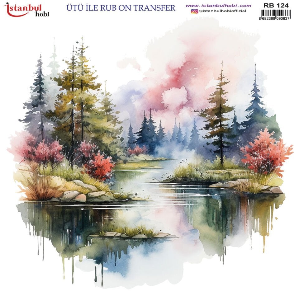İSTANBUL HOBİ ÜTÜ İLE RUB ON TRANSFER ( 30 x 30 ) RB 124