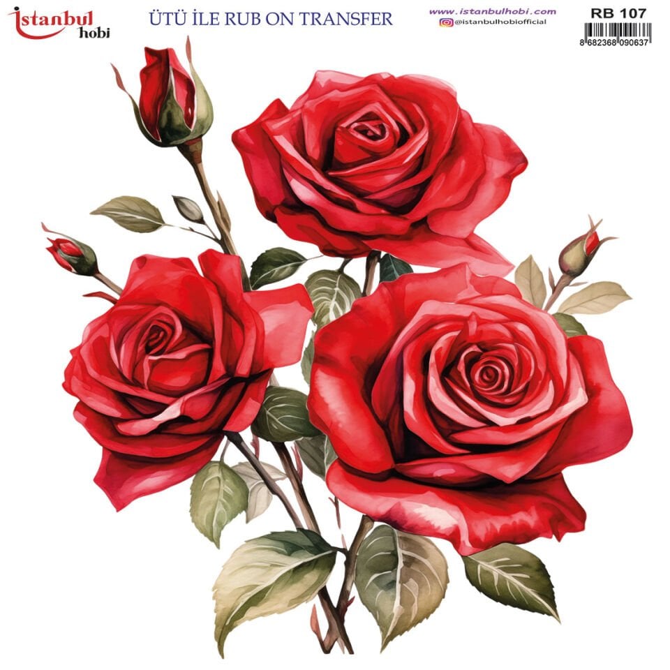 İSTANBUL HOBİ ÜTÜ İLE RUB ON TRANSFER ( 30 x 30 ) RB 107