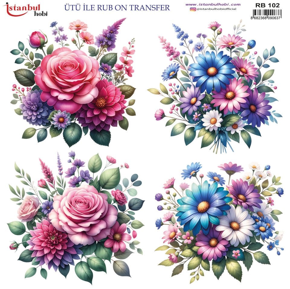 İSTANBUL HOBİ ÜTÜ İLE RUB ON TRANSFER ( 30 x 30 ) RB 102