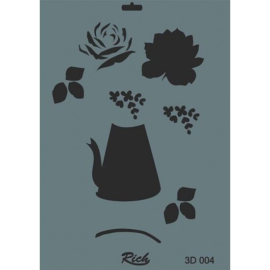 RİCH STENCIL ŞABLON 25X35 3D 004