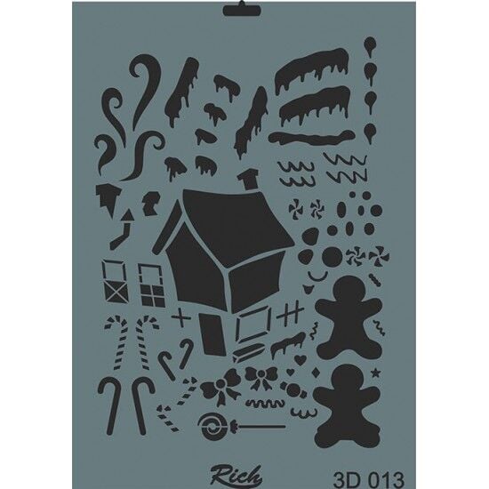RİCH STENCIL ŞABLON 25X35 3D 013