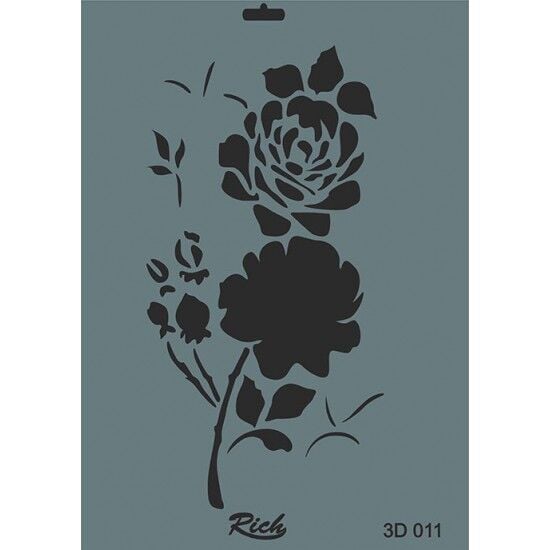 RİCH STENCIL ŞABLON 25X35 3D 011