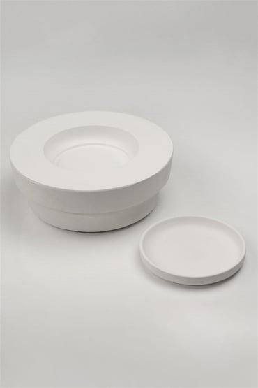 Dik Kenarlı (Step) Tabak | Alçı Kalıp 24 Cm REFSAN