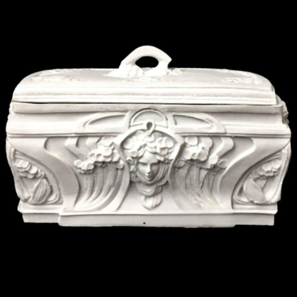 KUTU LAHİT HAM POLYESTER OBJE KAPAKLI 20 x 14 cm