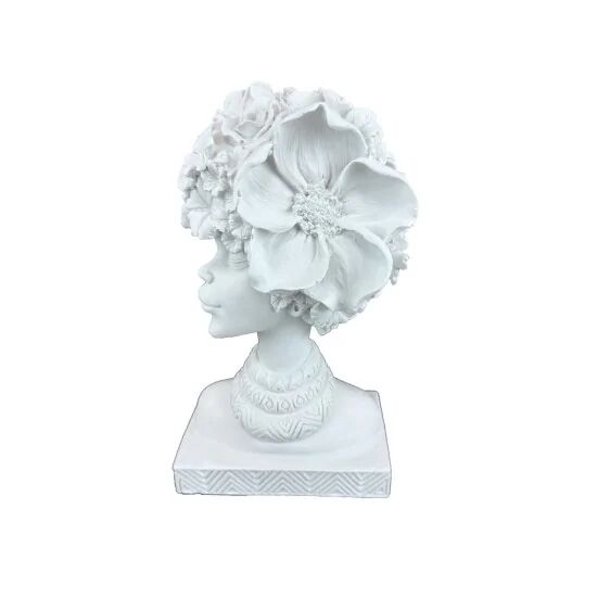ÇİÇEK KAFALI KADIN BÜST POLYESTER OBJE