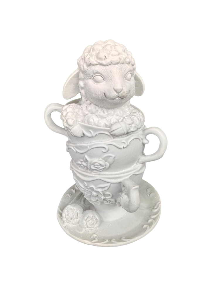 FİNCANDA KUZU POLYESTER OBJE HAM 19 X 12 CM