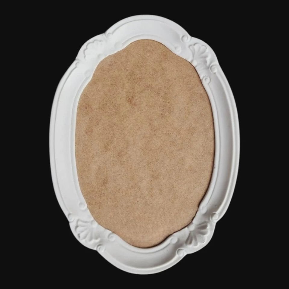 AHŞAP POLYESTER SUNUMLUK OVAL DESENLİ 29 x 22cm