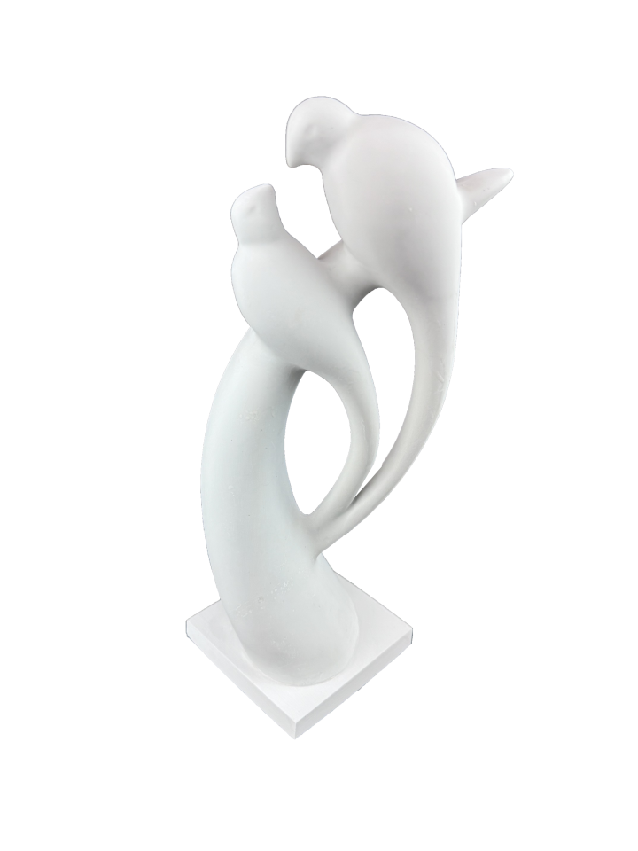 HYK1094 - İKİLİ SOYUT KUŞ HAM POLYESTER 32X16 CM