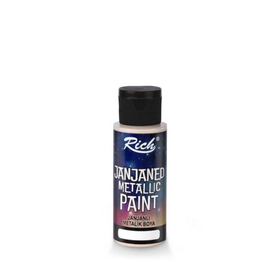 RİCH AKRİLİK JANJANLI METALİK BOYA60 ML SARI