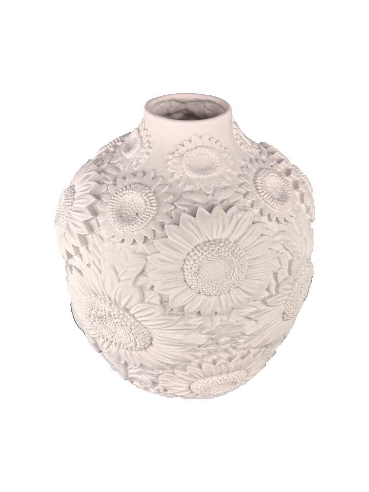 HYK1289 - AYÇİÇEKLİ VAZO 43 X 40 CM HAM POLYESTER