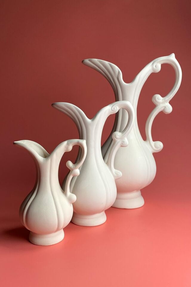 Ceramingo İtalyan Vazo - Bisküvi (R11563) 20CM
