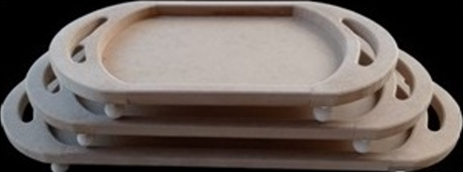 Oval 3'lü Sunumluk Tepsi Set