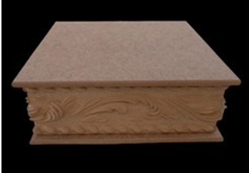 KARE APLİK KUTU BURGULU 23X23X9,5CM