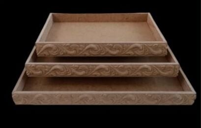 SUNUMLUK APLIK  KARE 3LÜ 31X31CM-27X27-23X23CM