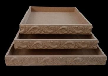 SUNUMLUK HASIR  KARE 3LÜ  31X31CM-27X27-23X23CM