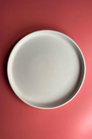 REFSAN Dik Kenarlı Step Tabak Seramik Bisküvi(R21744)20CM